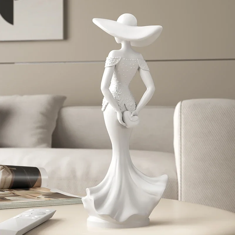 Advanced Sculpture Figurines Creative Spring Breeze Phantom Character Art Ornament Living Room Study Figure Statue Decoration