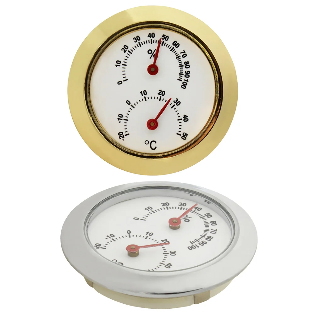 

2pcs Mini Guitar Hygrometer Temperature Humidity Monitor Silver Gold Color Acoustic Guitar Accessories Violin Thermometer