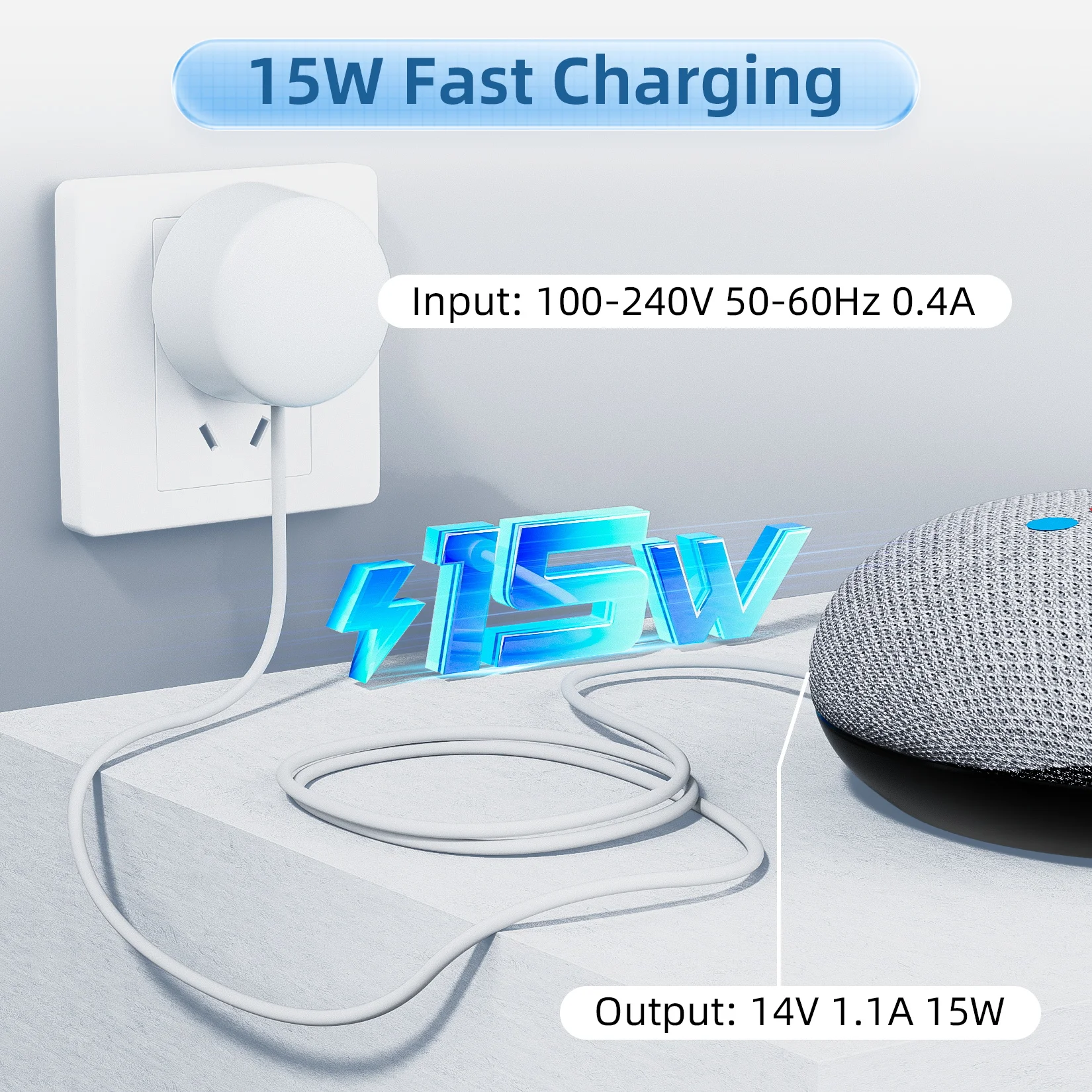 Google Home Hub 用 14V 1.1A 電源 Google Nest WiFi ルーター Google