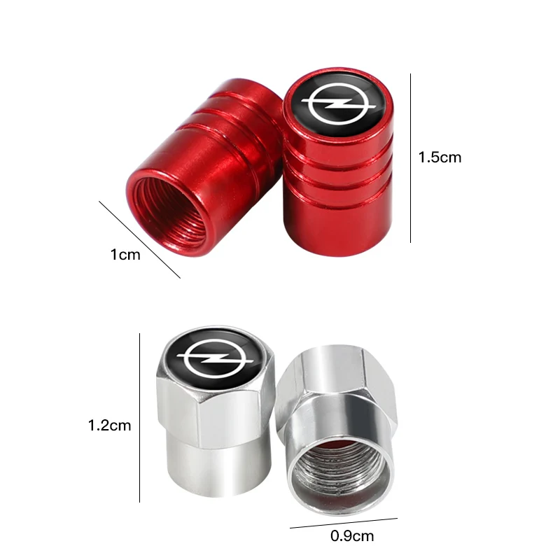 4Pcs Metal Car Wheel Tire Valves Caps Waterproof Dustproof Cover For Opel Astra GTC Insignia Antara Meriva Zafira Vectra Mokka