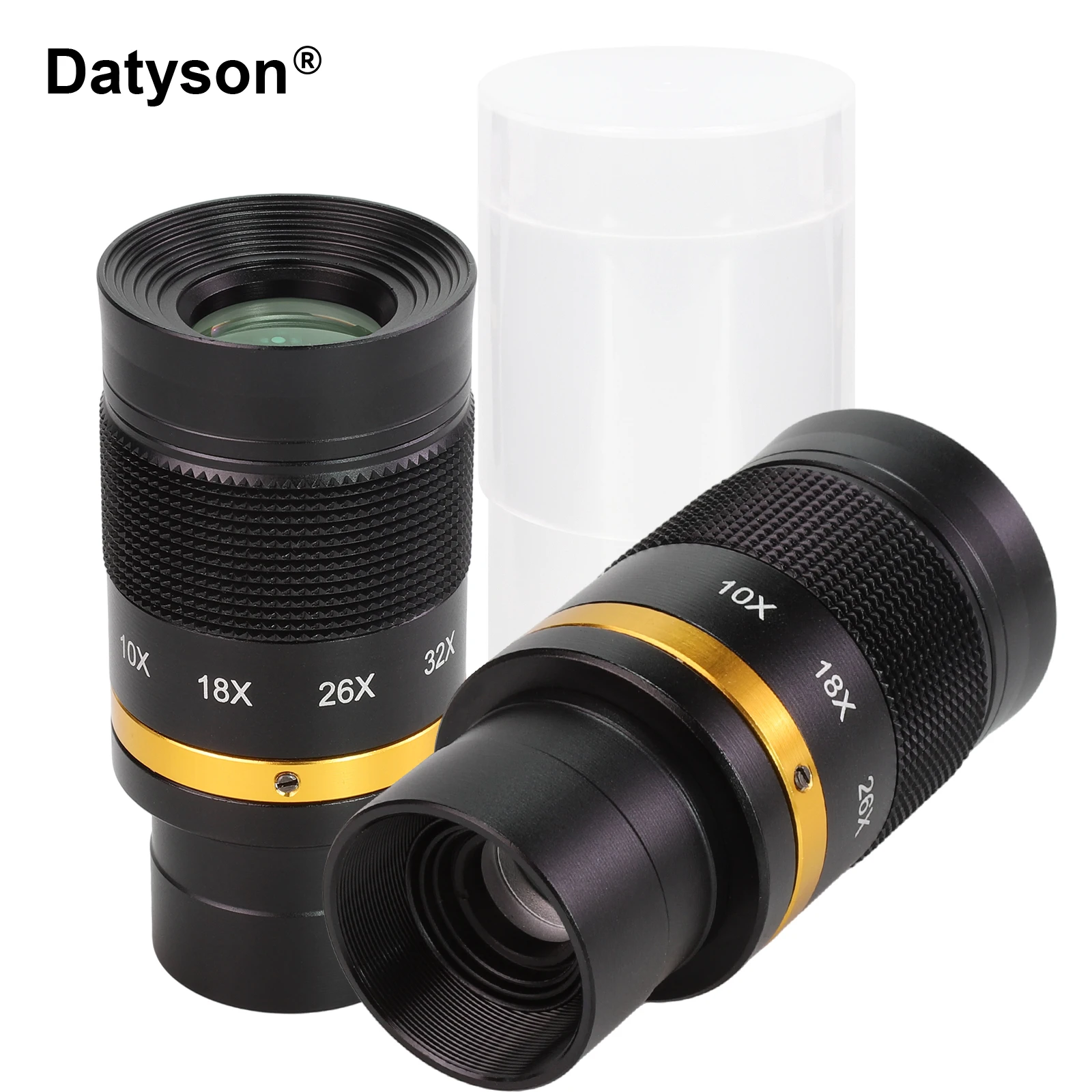 Datyson 10-32X Zoom Eyepiece, Suitable for Professional Grade Microscopes with 1.25-Inch Interfaces or Astronomical Telescope