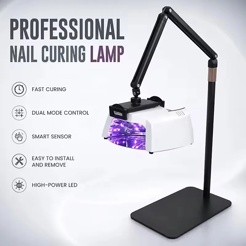 Salon UV Nail Dryer Foldable Stand Hands-Free Pedicure Lamp Auto Start Sensor 3 Timers