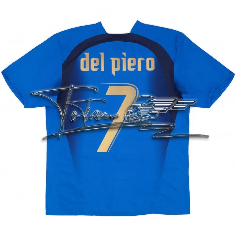 

Retro classic reprint Summer 2006 Italian #7 Football T-shirt Breathable and elastic Kit Football jersey