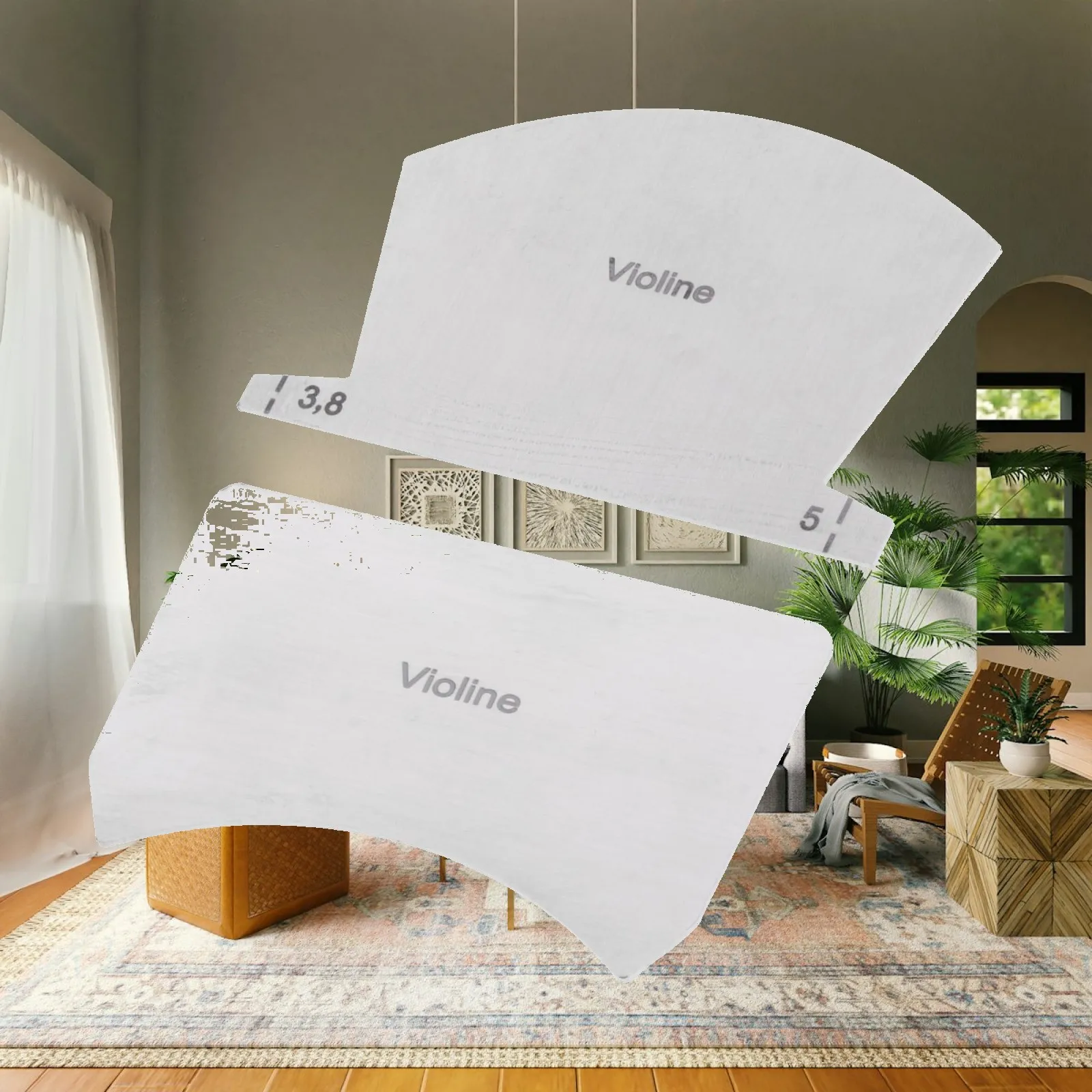 Violin Bridge Fingerboard Scraper Template Durable Metal Measuring Guide Parts for Professional Violin Construction