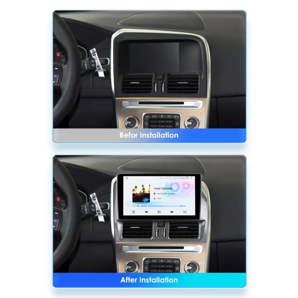 Ossuret 9inch Android12 Car Radio for Volvo XC60 2008 - 2017 UI7862 Head Unit Multimedia Navigation GPS RDS DSP CarPlay 4G BT