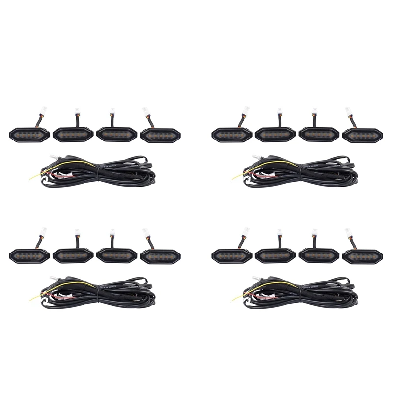

4X LED Front Grille Lights White Amber Light External Grille Lamps For Suzuki Jimny JB64 JB74 2019 2020 2021