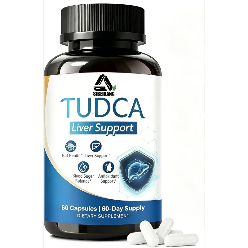 TUDCA 250mg supplement, taurine deoxycholic acid supplement promotes liver health, bile flow and digestive health, 60 capsules
