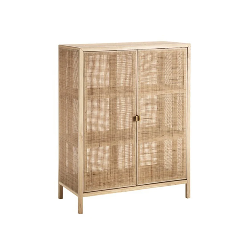 

Locker Nordic rattan creative simple modern solid wood dining side cabinet B & B hotel household entrance cabinet