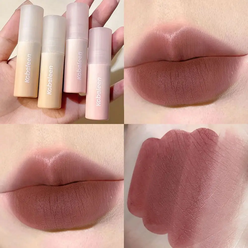 Matowy błyszczyk powiększający usta, długotrwały, zwiększający elastyczność ust, szminka w stylu lodów, 7 kolorów, nawilżająca pielęgnacja ust.