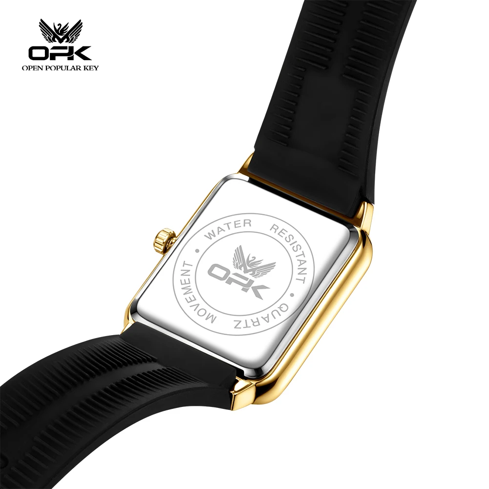 OPK Brand Watch Single Calendar Silicone Strap Men's Watch Casual Simple Waterproof Quartz Watch 8194
