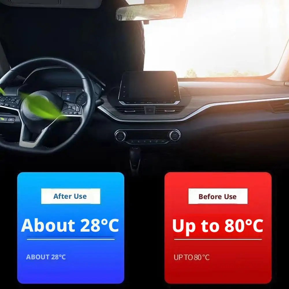 Auto-Windschutzscheiben-Sonnenschutz, faltbarer Frontscheiben-Sonnenschutz, blockiert UV-Strahlen, reflektierender Auto-Sonnenschutz. – Detail 13