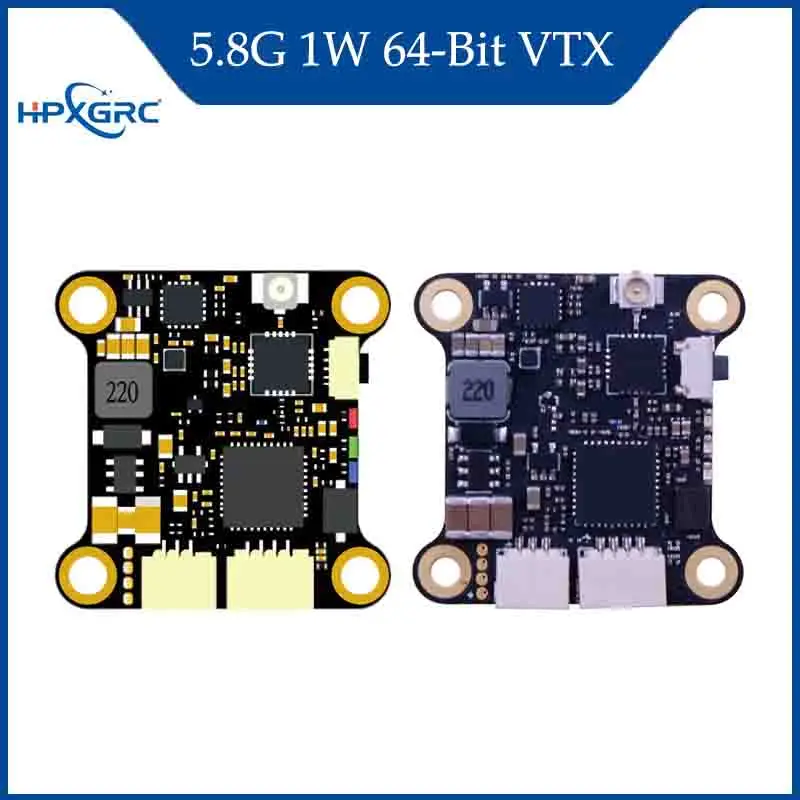 

HPXGRC 5,8G 1 Вт 64-битный стабильный сигнал VTX с сильной мощностью проникновения для FPV дронов RC аксессуары