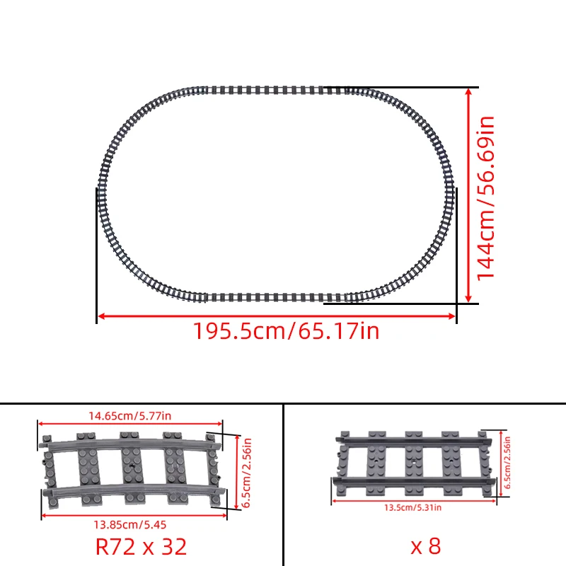 Moc criativo especialista idéias trem da cidade faixas retas curvadas elipse cruzam trilhos tijolos blocos de construção brinquedos diy para crianças gif
