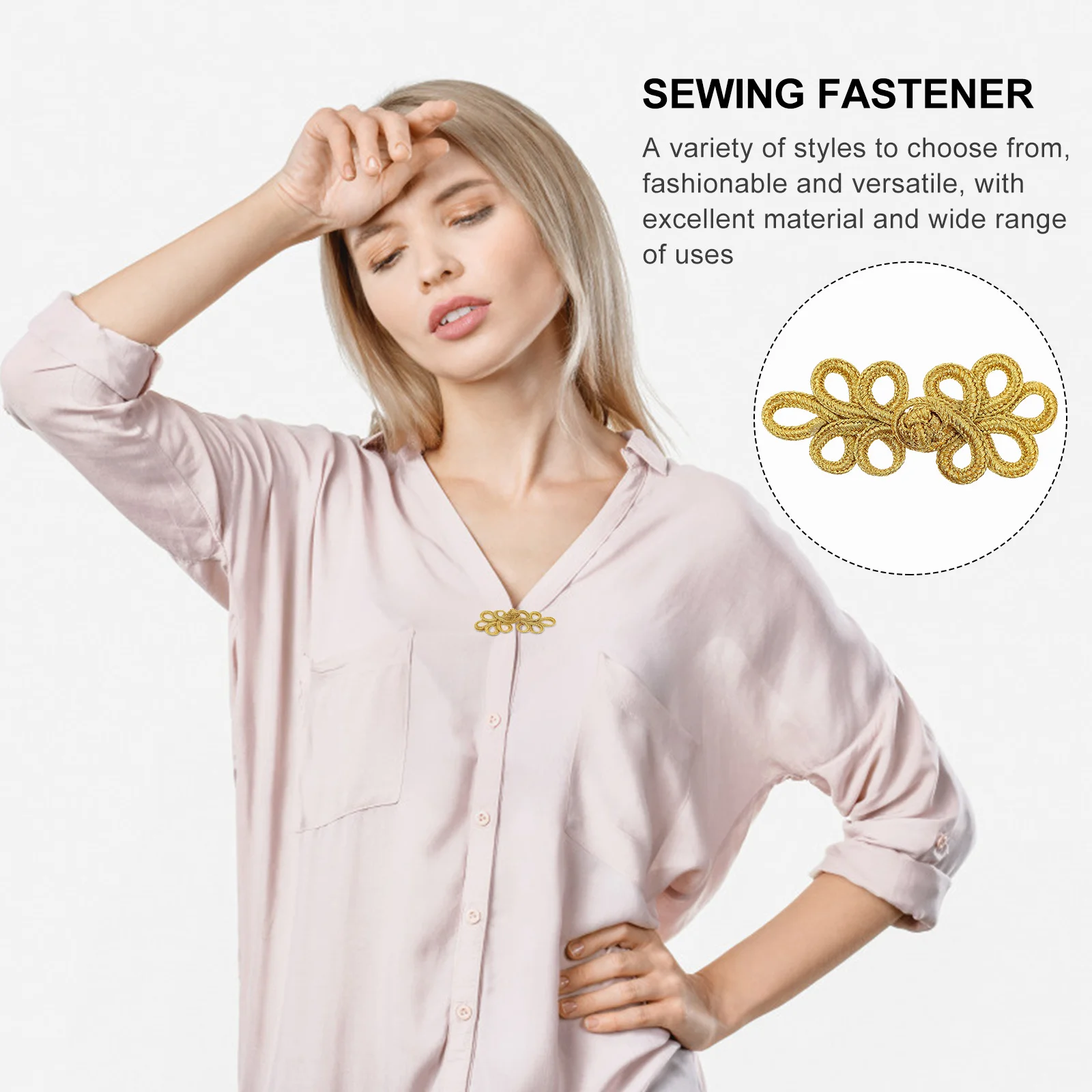 

10Pcs Chinese Knots Buttons Exquisite Sewing Fastener for Cloak Sweater Scarf Gift Chinese Knots Buttons Sewing Fastener