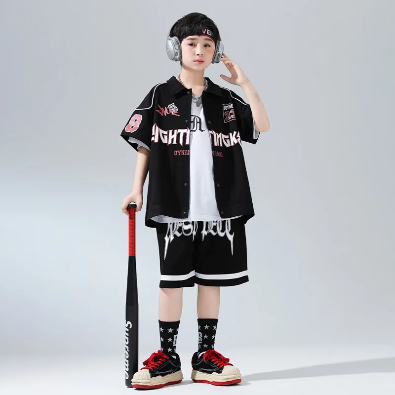 Kids Performance Costume Stage Outfit for Hiphop Dance Clothing Boys Girls Jazz Breaking Streetdance Costume