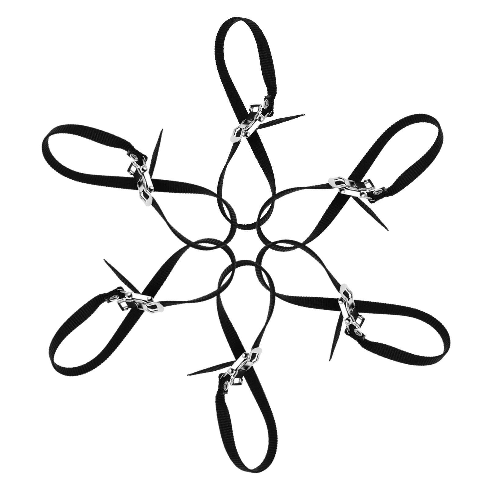 

6pcs Bicycle Pedal Strap Replacements Anti-Slip Adjustable Footrest For Stationary Bike Cycling Fitness Equipment Universal Fit