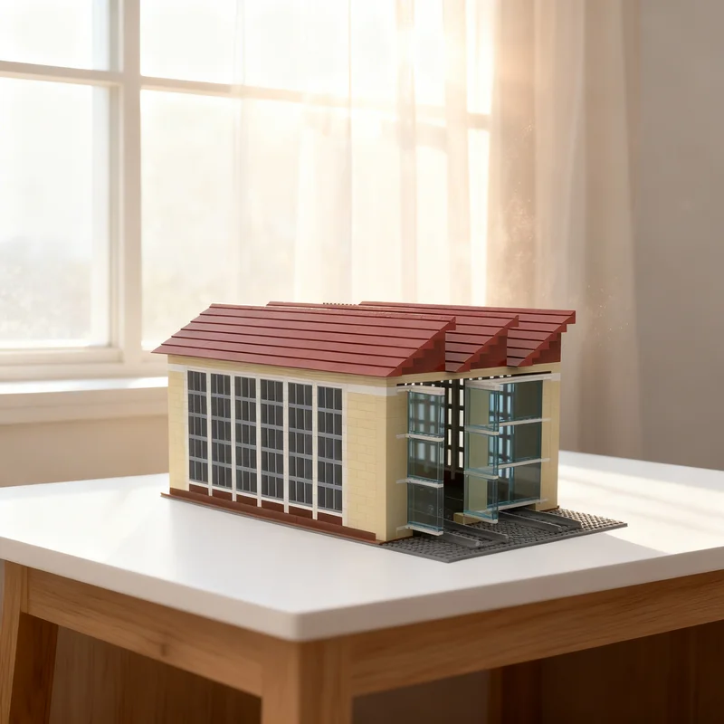 

2042pcs MOC Two Ways Locomotive Shed City Trains Model Building Blocks Creative Gift DIY Display Decor Adult Premium Kids Desk