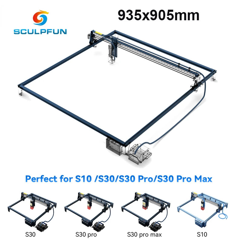 SCULPFUN Expansion Kit 935x905mm for S30/S30 Pro/S30 Pro Max Engraving Area Directly Installed VSlot Shaft XY-axis Extension Kit