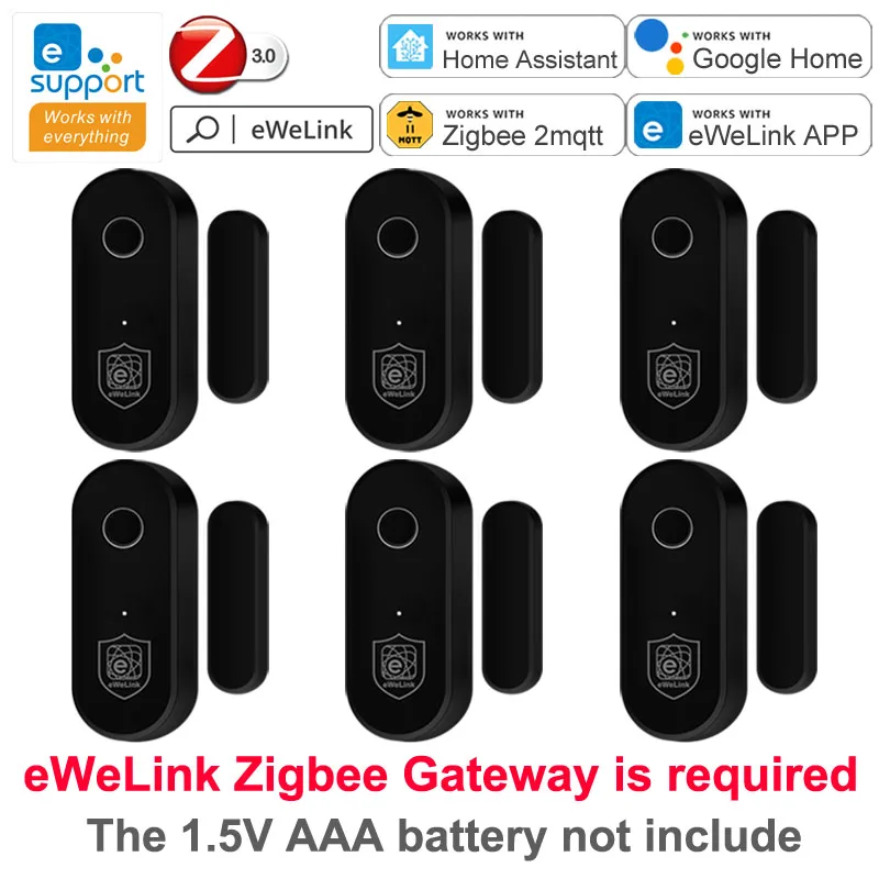 eWeLink Door Sensor Zigbee 3.0 Window Open Closed Detector Home Burglar Work With eWelink Zigbee Gateway App Alexa Yandex Alice