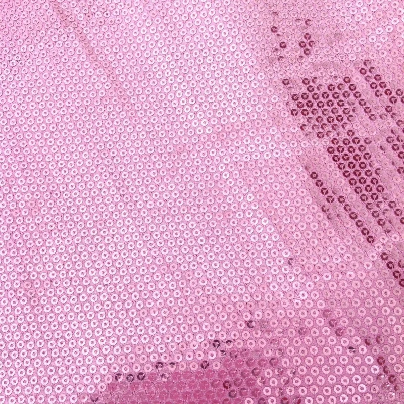 3mm Sequin Embroidered Satin Base Fabric for DIY Sewing Handmade Ornament Workmanship Accessories Clothing Fashion Cloth