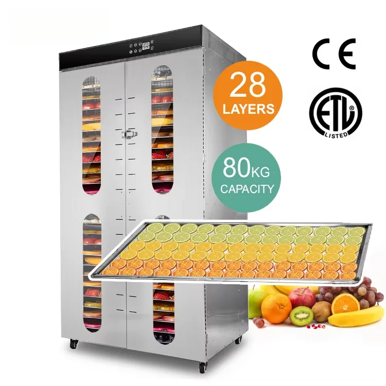 28 Layer Extra Long Large Size Tray Dried Fruit Machines Food Processing Machine Dehydrator