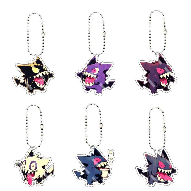 

Anime 5cm Gengar Q Version Peripheral Figure Double-sided Print Cartoon Acrylic Pendant Keychain Ornaments Decoration Gifts Toys