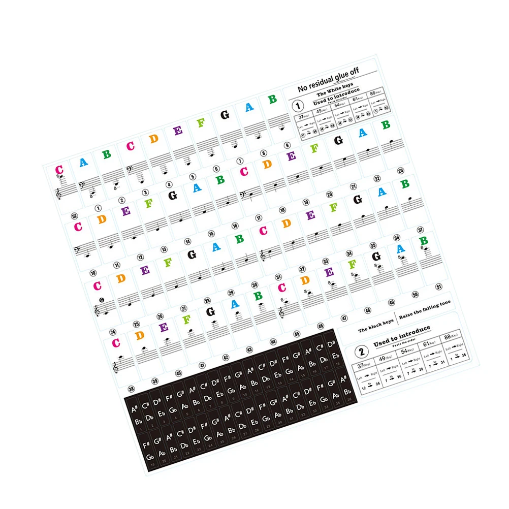 

piano stickers electronic keyboard stickers piano key stickers electronic organ sticker piano keyboard stickers