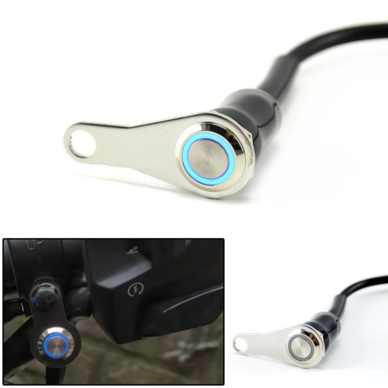 Motorcycle modification LED headlight spotlight switch handlebar stainless steel bracket electric vehicle scooter switch button