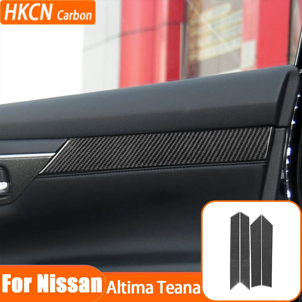 

Carbon Fiber Inner Decorative Panel Protect Strip Car Interior Accessories Trim Sticker Decals For Nissan Altima Teana 2013—2018