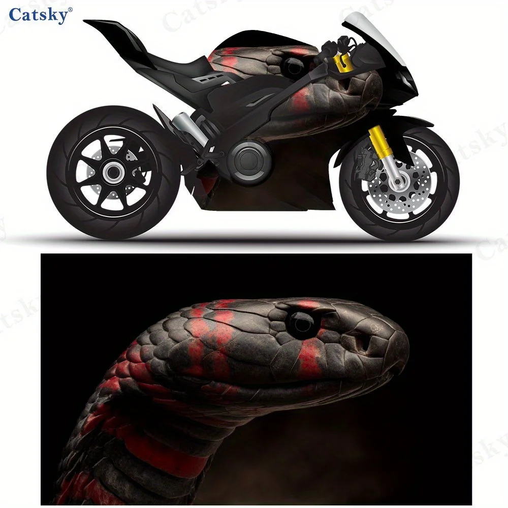 

Mystic Red - мотоциклетные пленки со змеей и рисунком, ПВХ-пленки для настройки мотоцикла, прочные клейкие наклейки