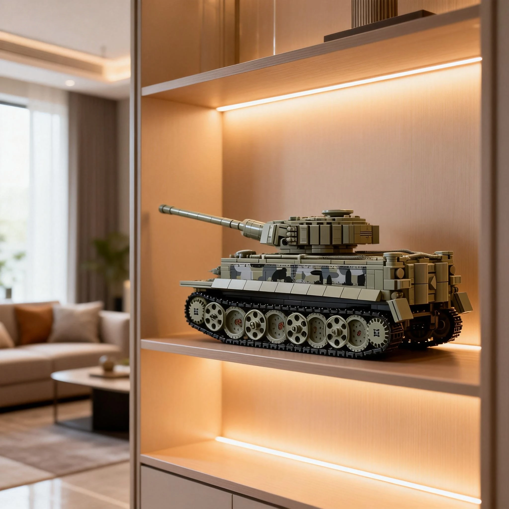 Militärserie Bausteinmodell Tiger Panzer Schwerer Panzer Bausteinset Kreatives Spielzeug aus dem Zweiten Weltkrieg Geeignet als Weihnachtsgeschenk