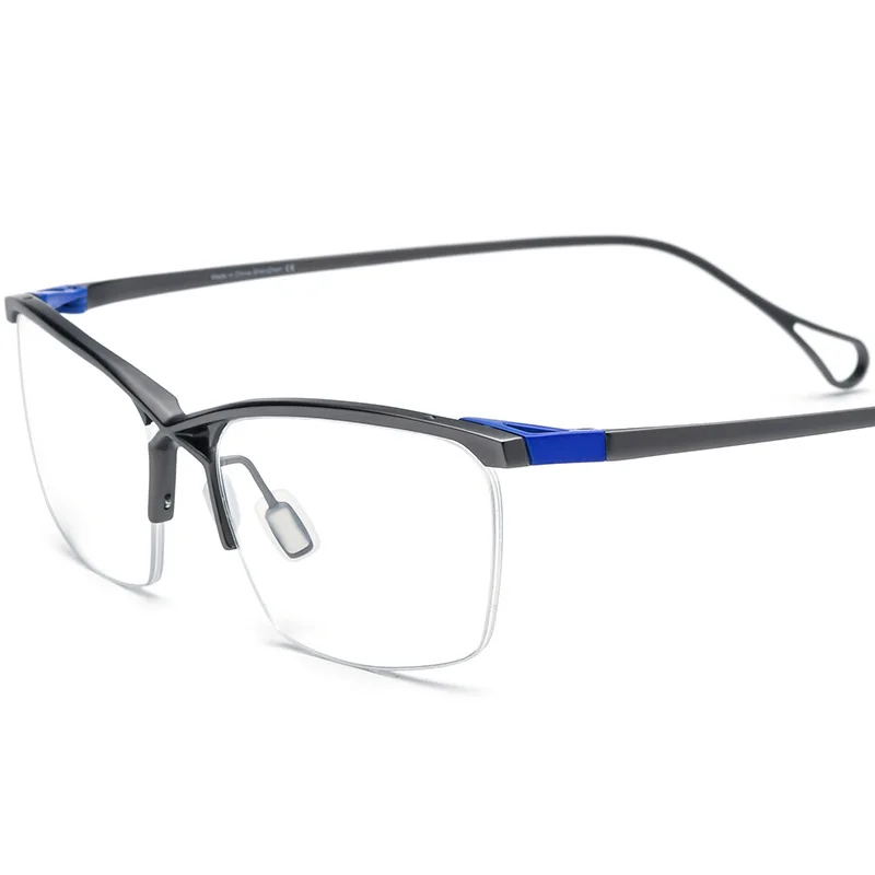 Pure titanium myopia glasses frame men square half-frame glasses frame women Shenzhen exquisite can match myopia