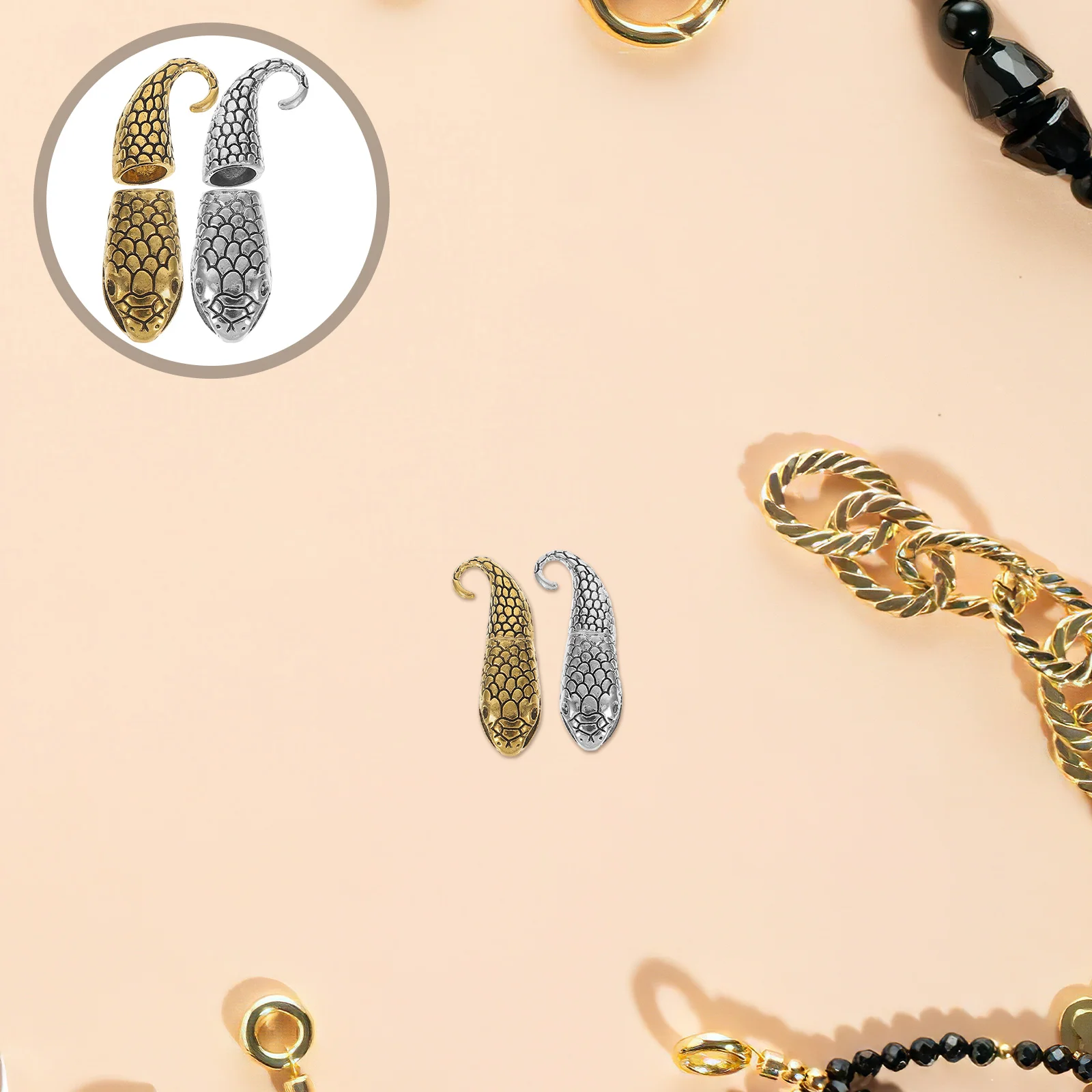 

Snake Scalp Buckles Alloy Bracelet Clasps High Quality Jewelry Accessories for Necklace Bracelet Repair DIY Craft
