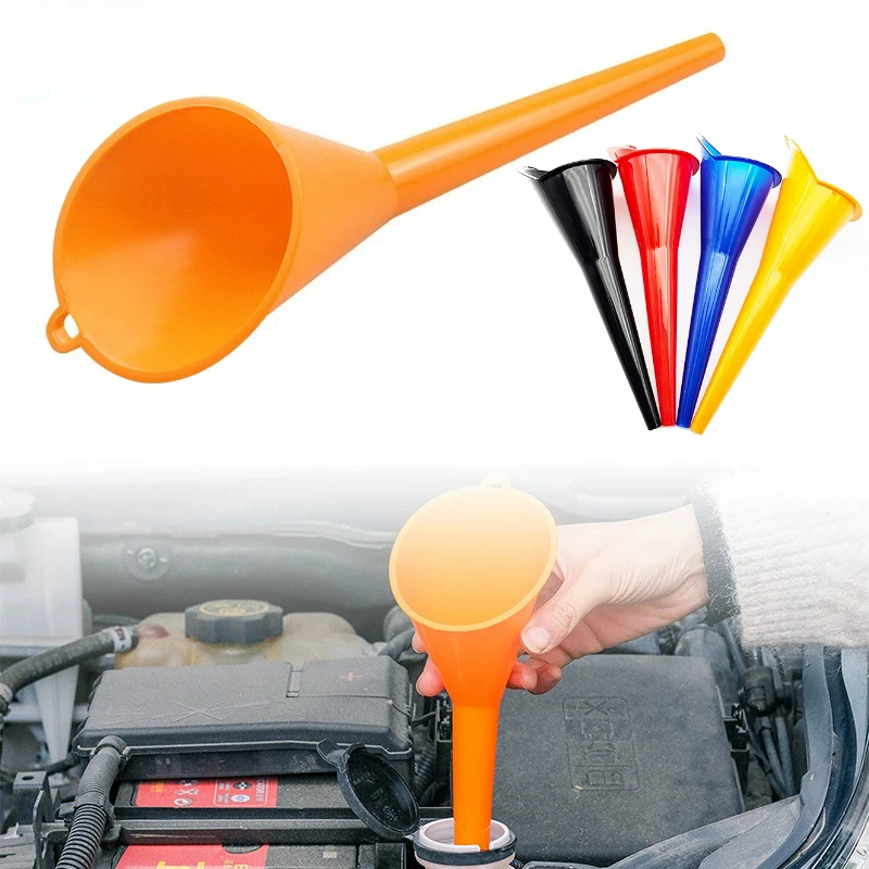 

Car Long Stem Funnel Gasoline Oil Fuel Filling Tools Anti-splash Plastic Oil Funnel Motorcycle Refueling Tools Auto Accessories
