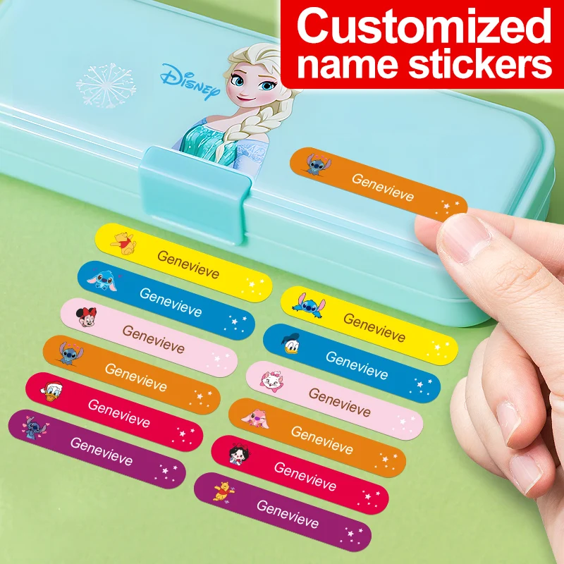 

Custom Disney Stitch Name Labels -Waterproof Adhesive Tags for School Supplies, Ideal Christmas Gifts, Back to School Essentials