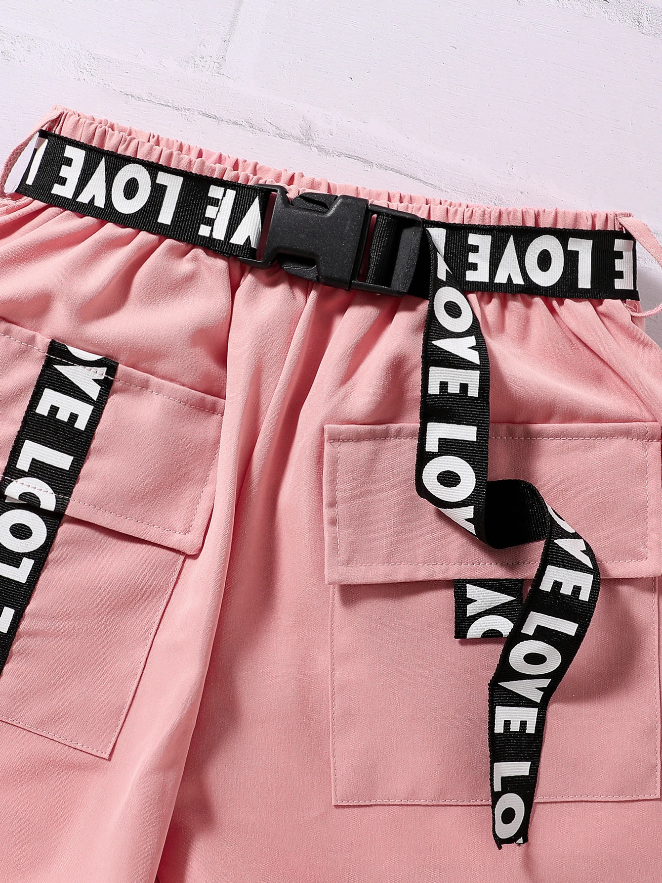 Tenue d'été 2 pièces pour filles, haut en tricot respirant de couleur unie et ensemble short Cargo rose, nouvelle collection 2025 |   Vêtements décontractés et chics pour filles