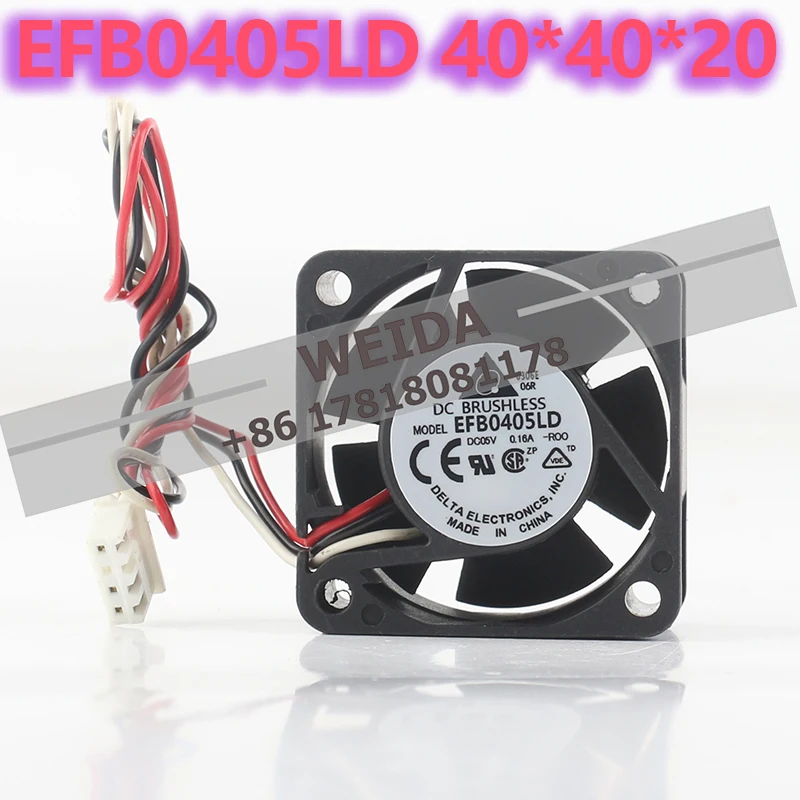 

New Delta 5V 0.16A 4020 ball bearing Switch Server Industrial computer EFB0405LD Cooling fan