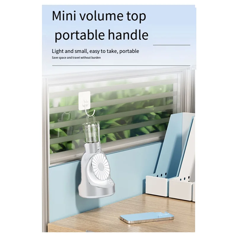 

ABGR-Misting Fan Portabble Fan Outdoor Cooling Supplies With Misting Bottle For Living Room Car Traveling