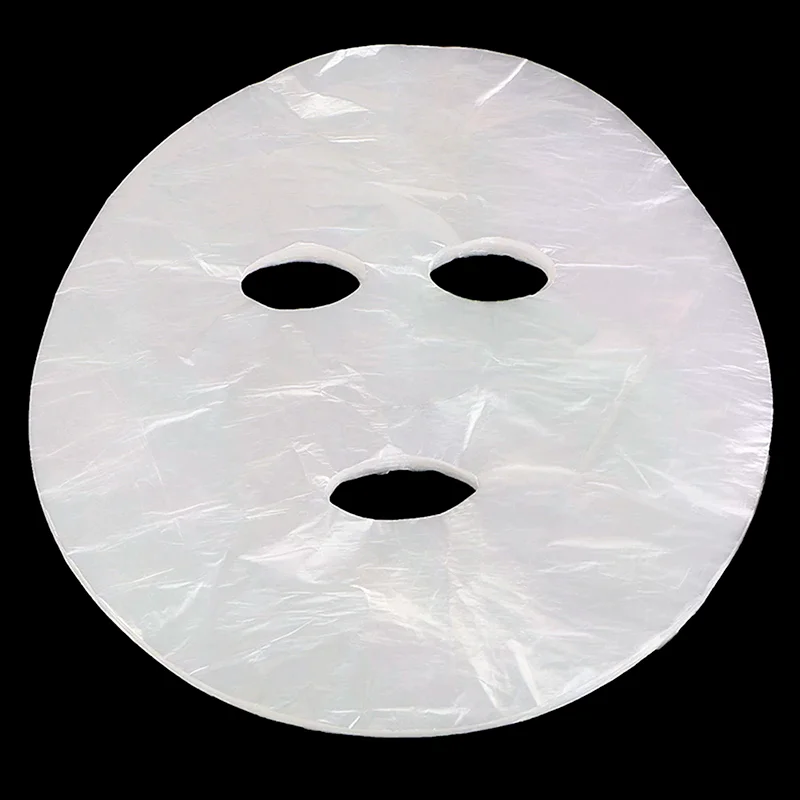 100Pcs Natürliche Volle Gesicht Reiniger Maske Papier Einweg Kunststoff Film Schönheit Gesunde Werkzeug Hautpflege Einweg Papier Masken