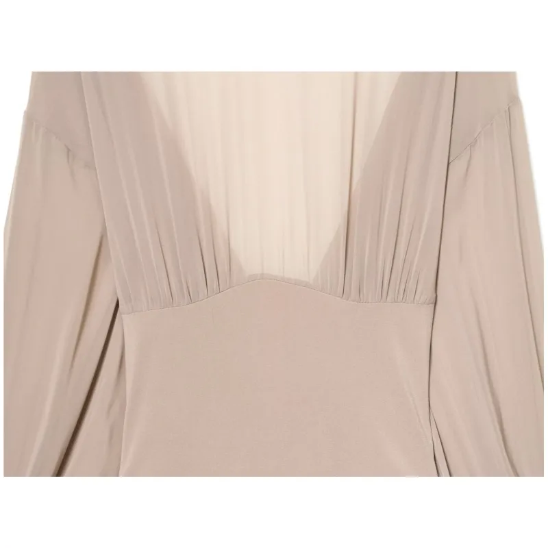 Damskie jesienne seksowne body z wysokim dekoltem, dopasowane, z długim rękawem, modne kombinezony, bez pleców, w stylu plażowym.