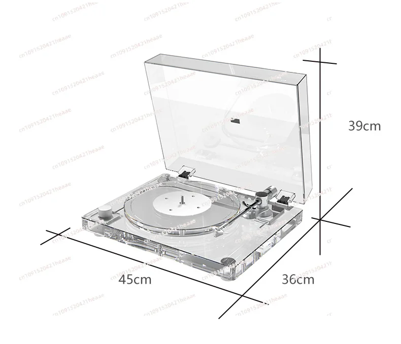 suitable for Home Record Player Transparent Acrylic Turntable Built-in Stereo Speakers Phonograph Record Player for Music Lovers