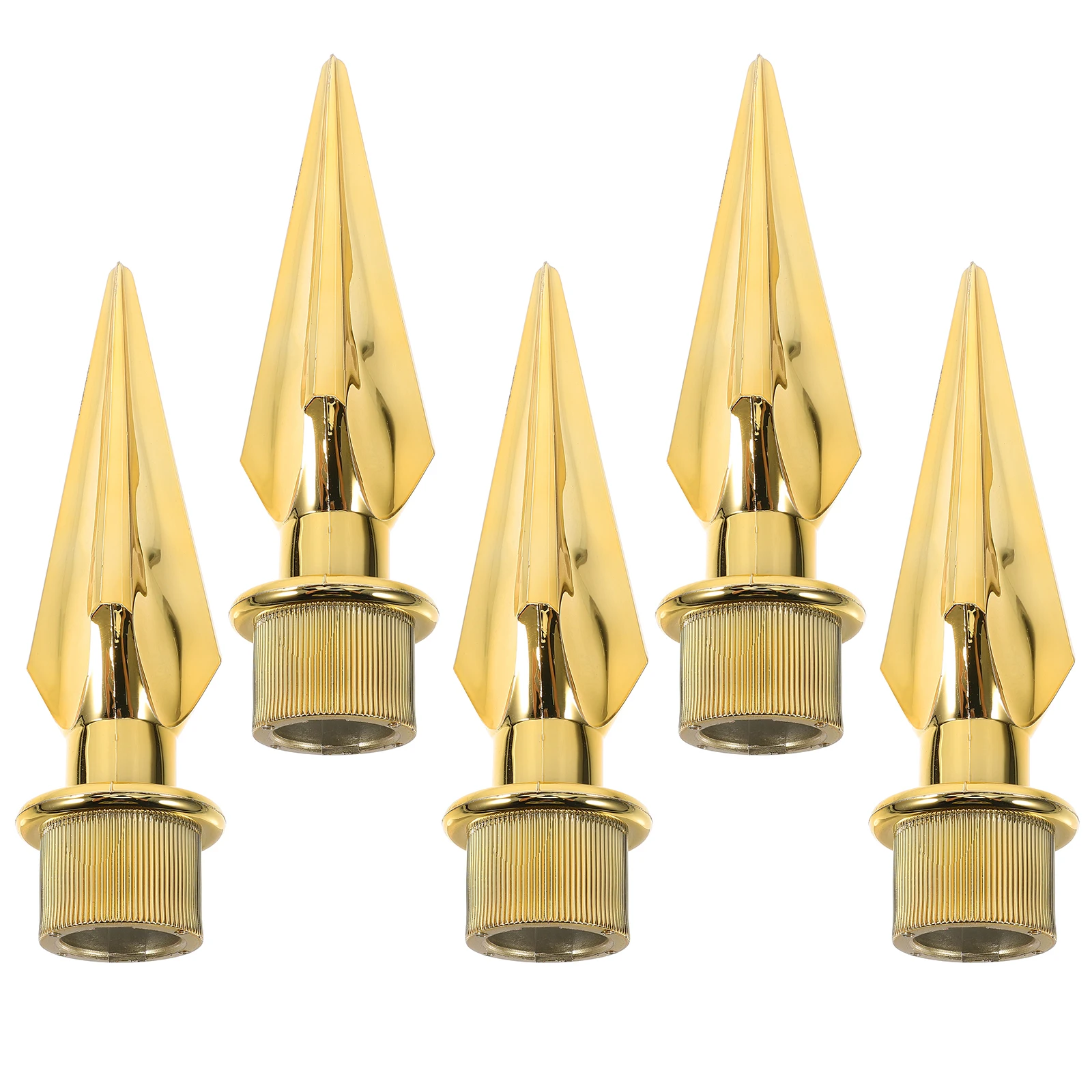 

5pcs Flagpole Decorative Finials Heavy Duty Outdoor Topper Yard Decorations Durable PP Material Long Lasting Beautiful