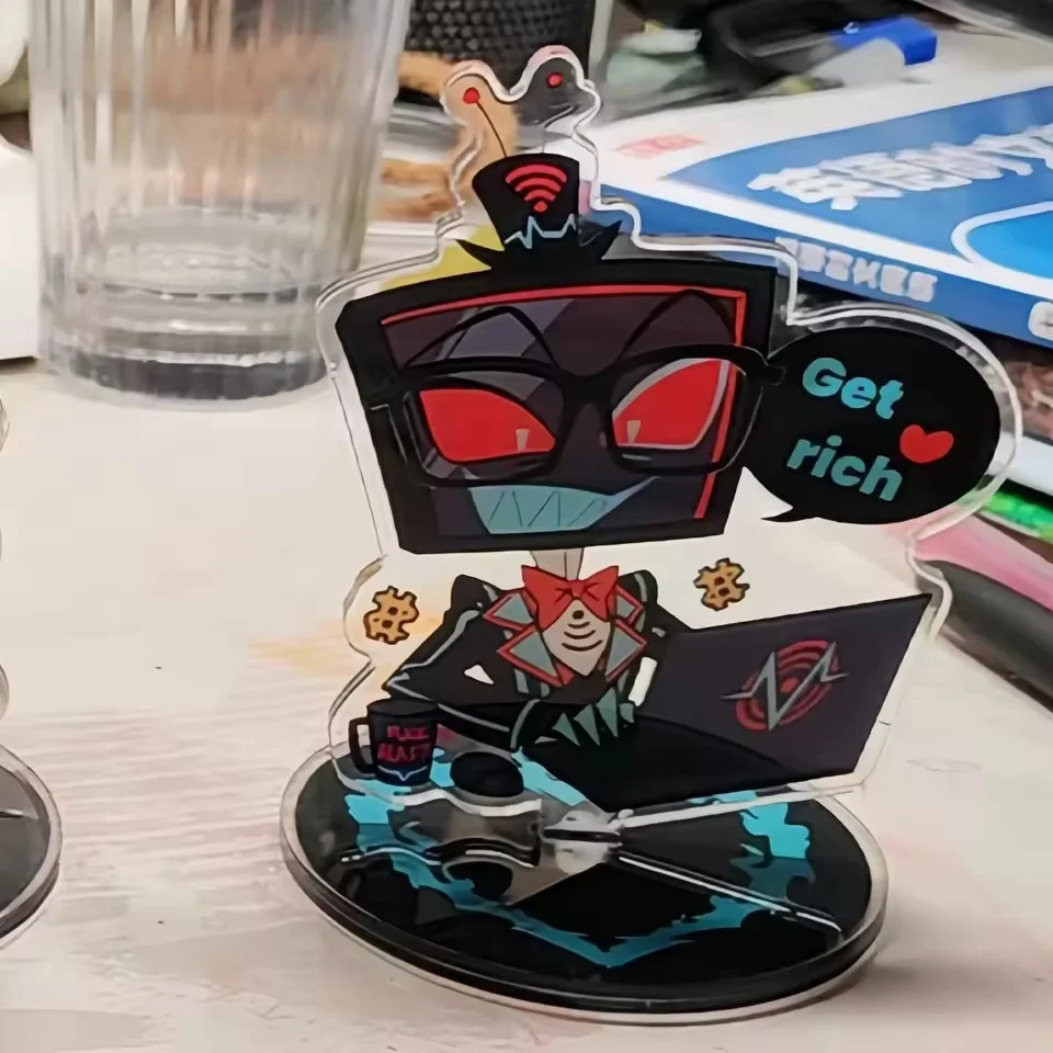 

Новая акриловая подставка Hazbin Hotel Vox 10 см, брелок для сумки в мультяшном стиле, аниме-фигурка на офисную тематику, серия с PP-клипсами, креативная модная игрушка-подарок