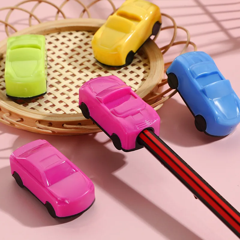 

2Pcs/Lot Cartoon Car Model Pencil Sharpener Cute Single Hole Roller-blades Motorcar Student Stationery Kids School Supplies