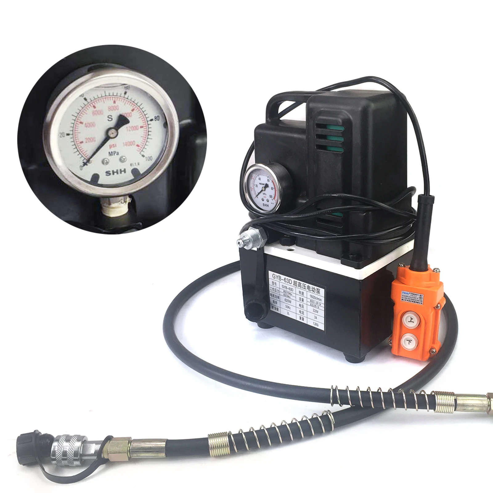 Hydraulic Pump Portable Electric Pump 70Mpa Electrohydraulic Magnet Valve