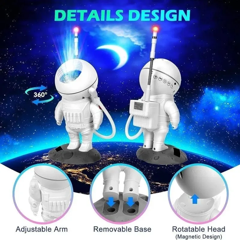 Astronaut Projector Night Light with Remote Control LED Multiple Light Modes Galaxy Projector Light for Bedroom Children's Gifts