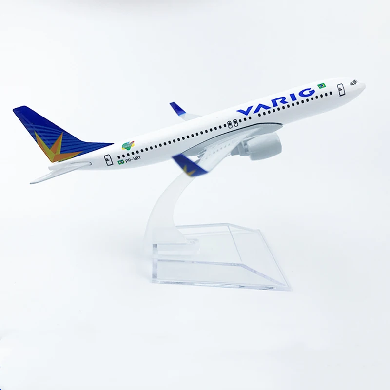 16CM Airplanes Brazil VARIG Airline Boeing B737 Model Aircraft Diecast Plane Model Collectible