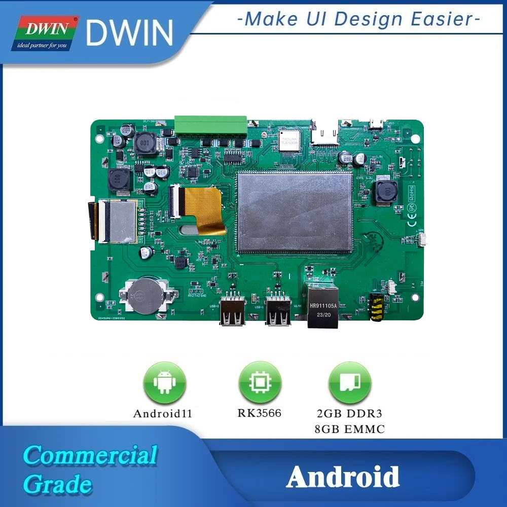 Imagem -02 - Dwin Polegada 800*1280 Comercial Android Display Inteligente Rk3566 Android11 Ips Amplo Ângulo de Visão Painel Toque Capacitivo