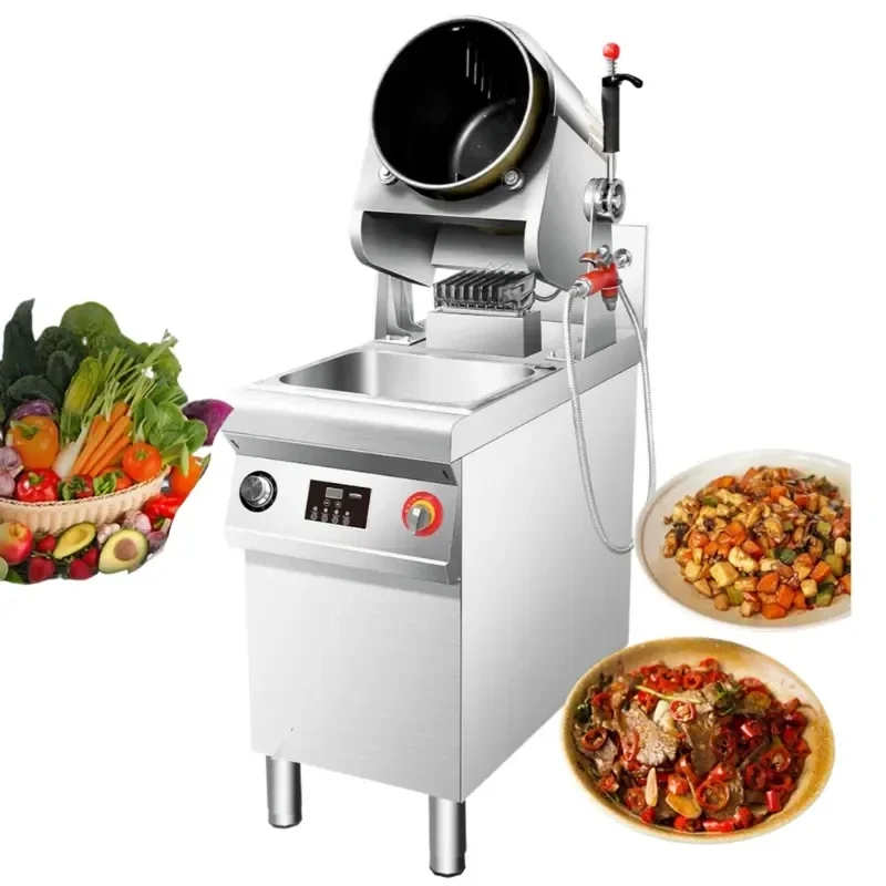 Electric intelligent restaurant fire fried noodles frying pan Fried Rice rotary cooking robot