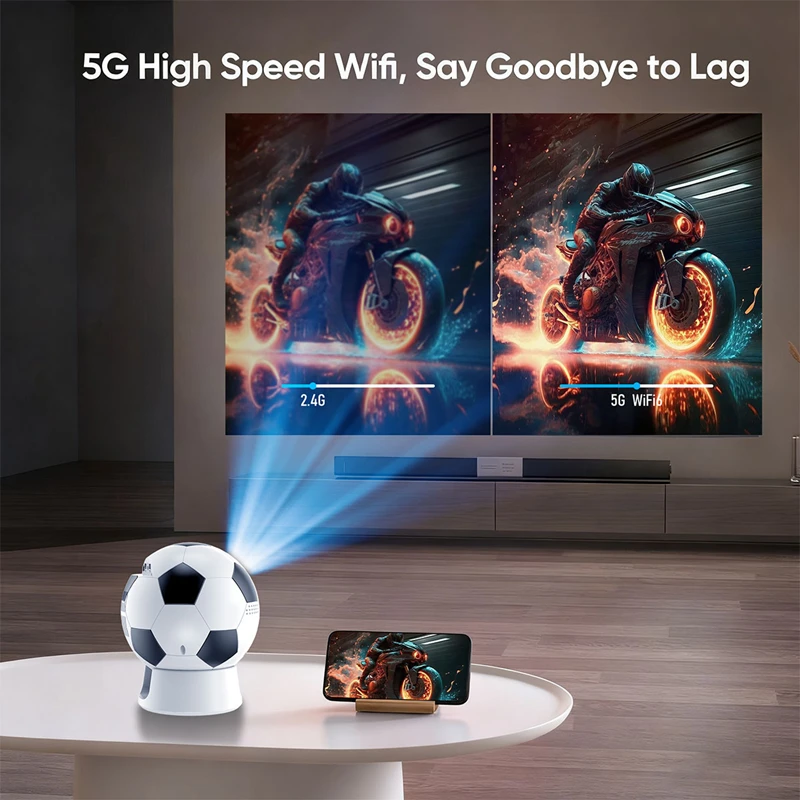 F20 HD 4K Android 13 Projetor Nativo 1080P 180ANSI Dual Wifi6 BT5.0 1280*720P Cinema Projetor portátil Projetor de Home Theater